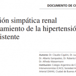 Desnervación simpática renal. Consenso SAHA CACI